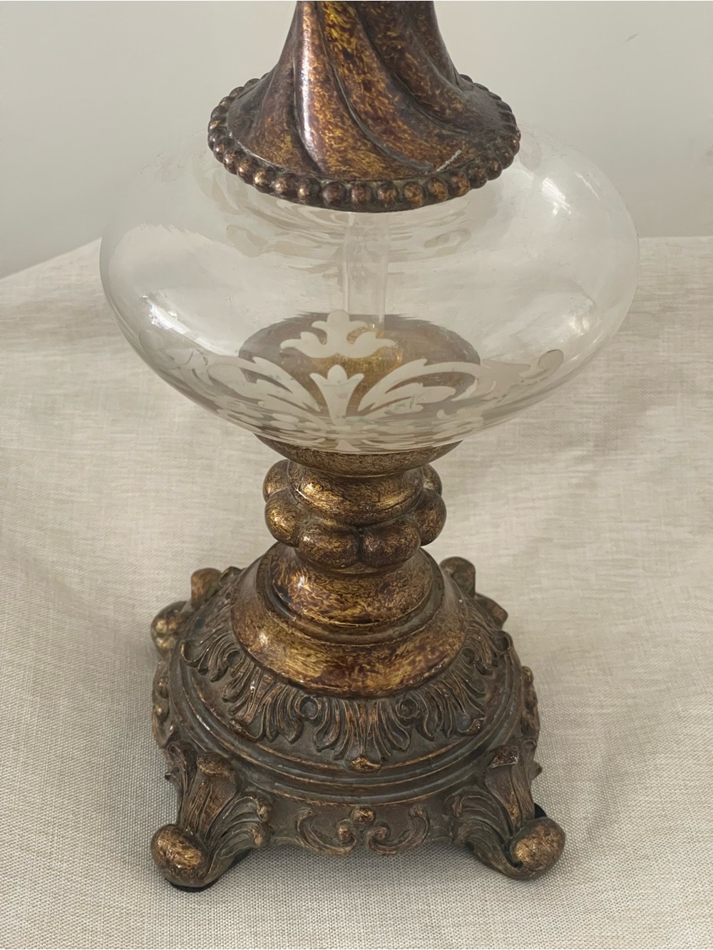 Ornate Brown -Tone Decorative Finial Accent - Home Accents 15.5”  Tall - Picture 3 of 4